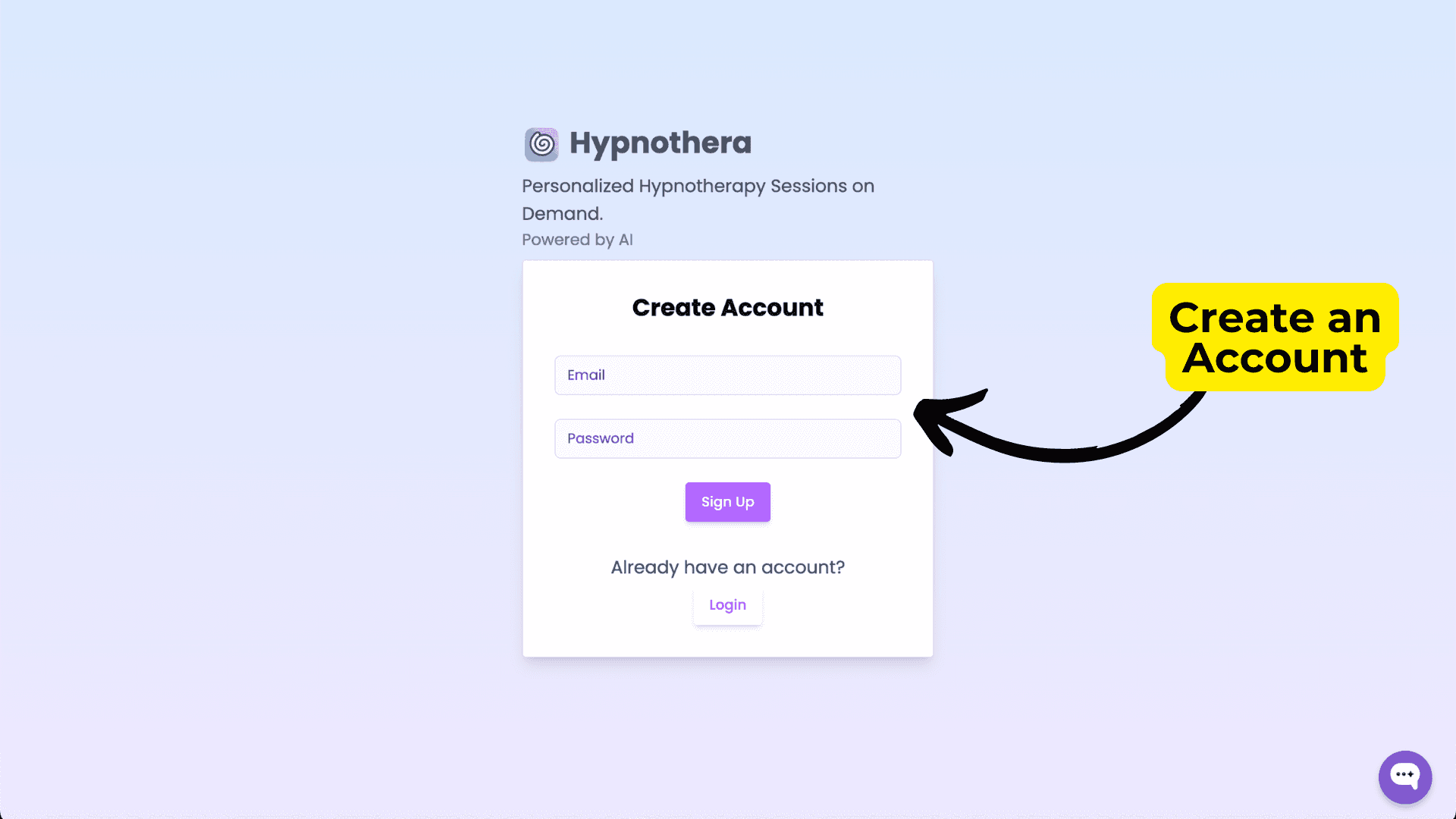 Sign Up to Hypnothera